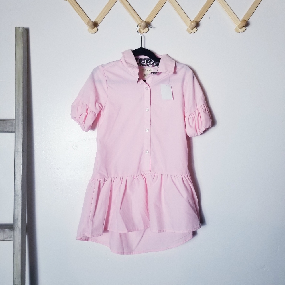 NWT ONE STEP UP PINK DRESS/TUNIC SHIRT SIZE SMALL 7/8